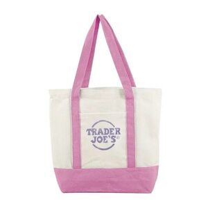 Pink & Cream Trader Joe’s Canvas Mini Tote Bag